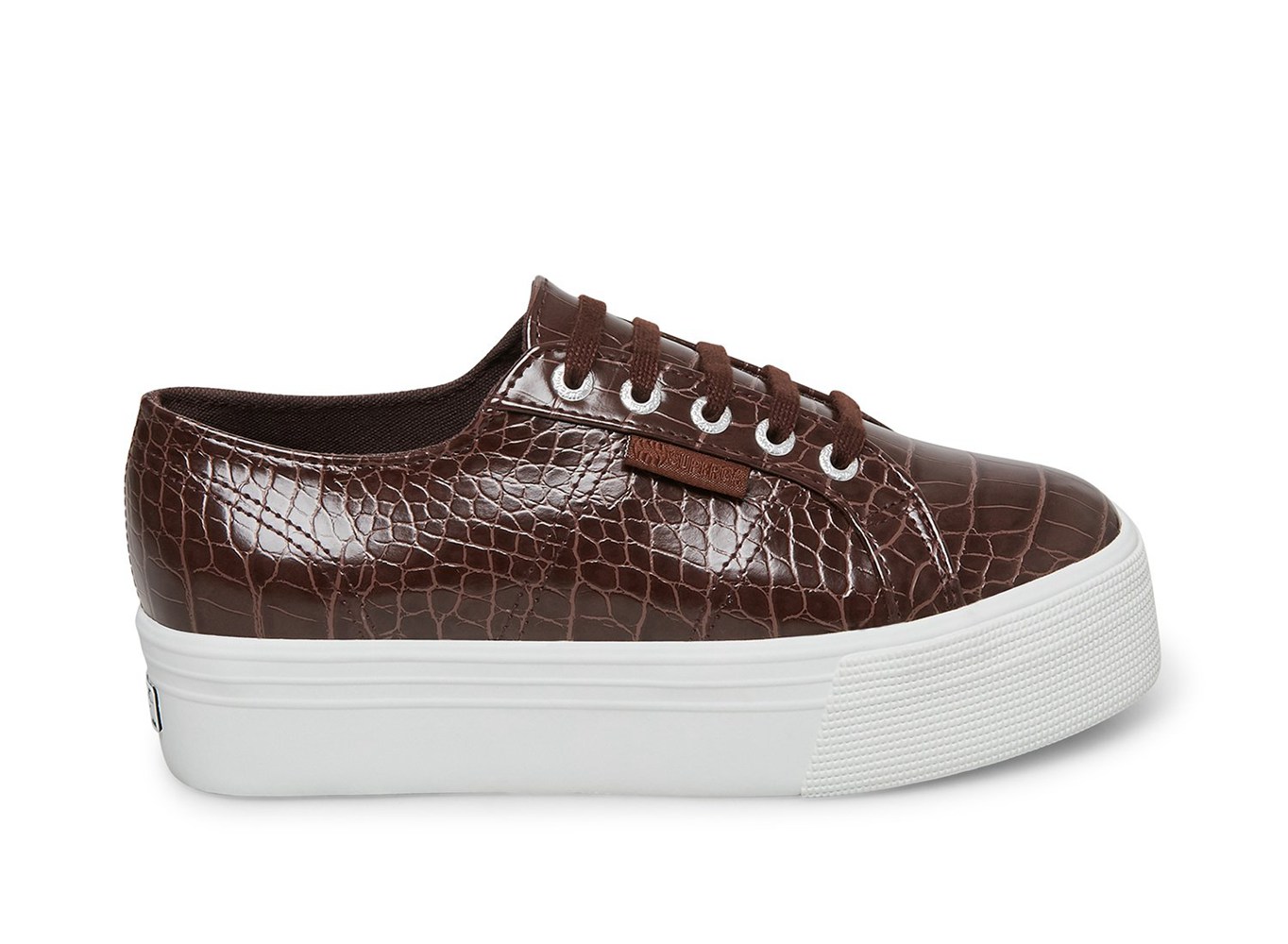 Platform Feminino Marrom - Superga 2790 Faux Crocodile - UOHLP-9240